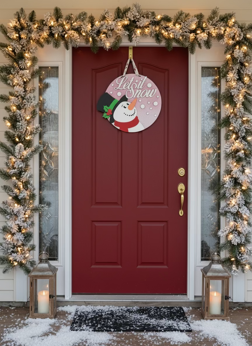 Let It Snow door hanger