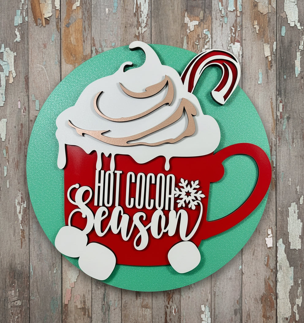 Hot Cocoa Season door hanger