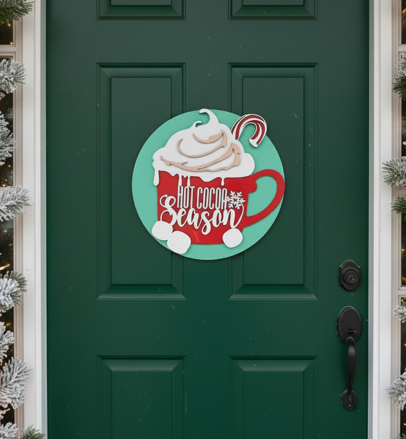 Hot Cocoa Season door hanger