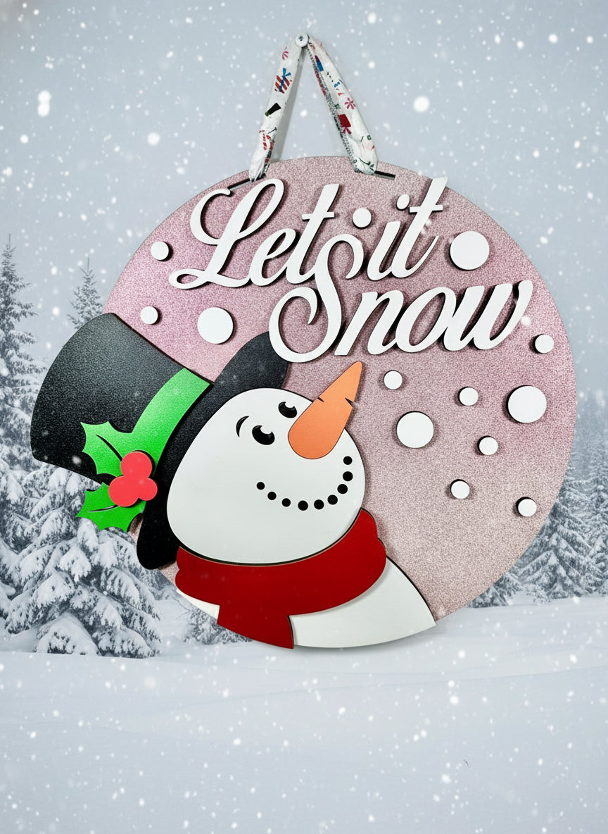 Let It Snow door hanger