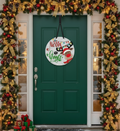 Merry And Bright door hanger