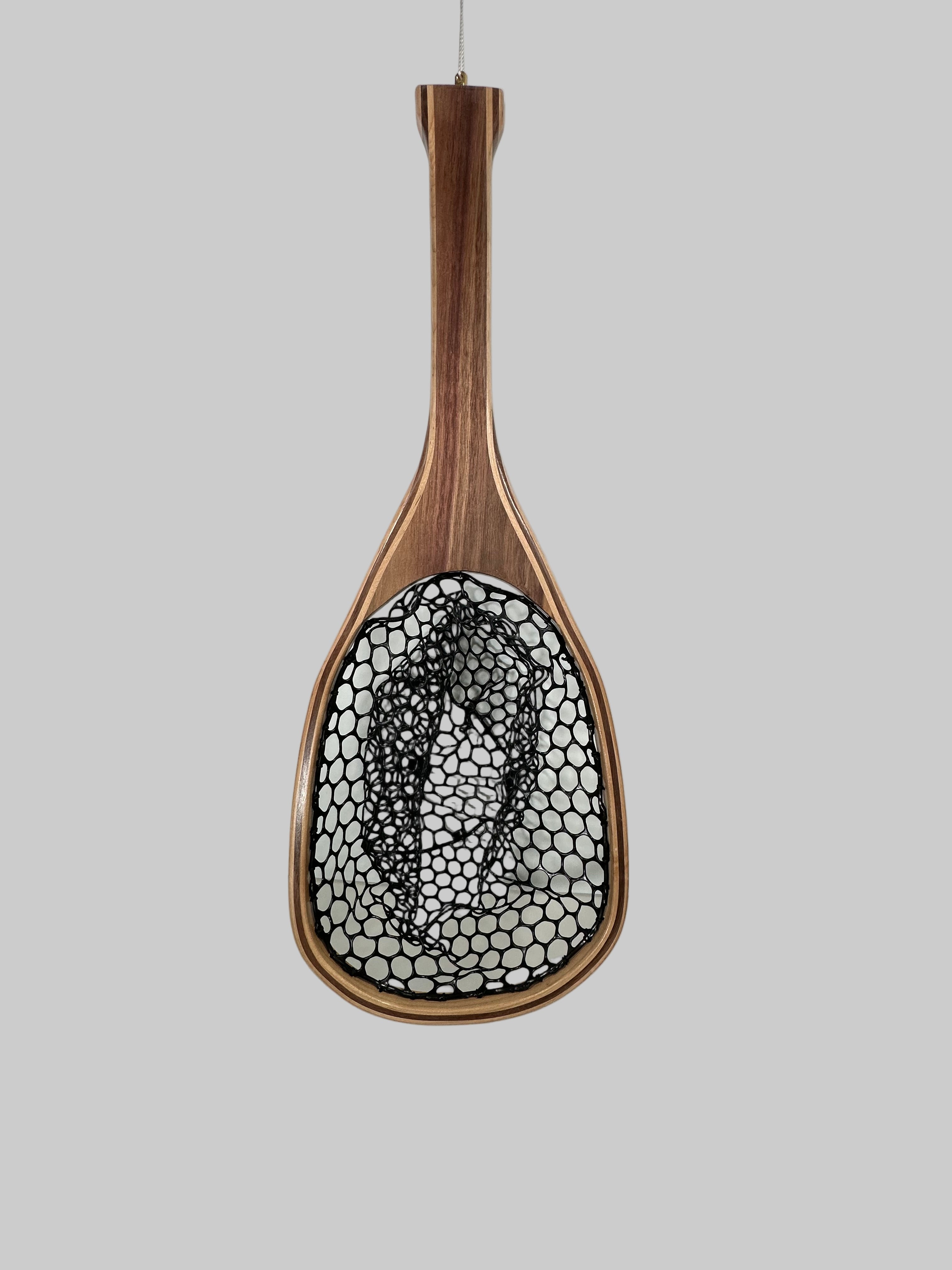 Handcrafted 12" Fly Fishing Net in Walnut and Maple