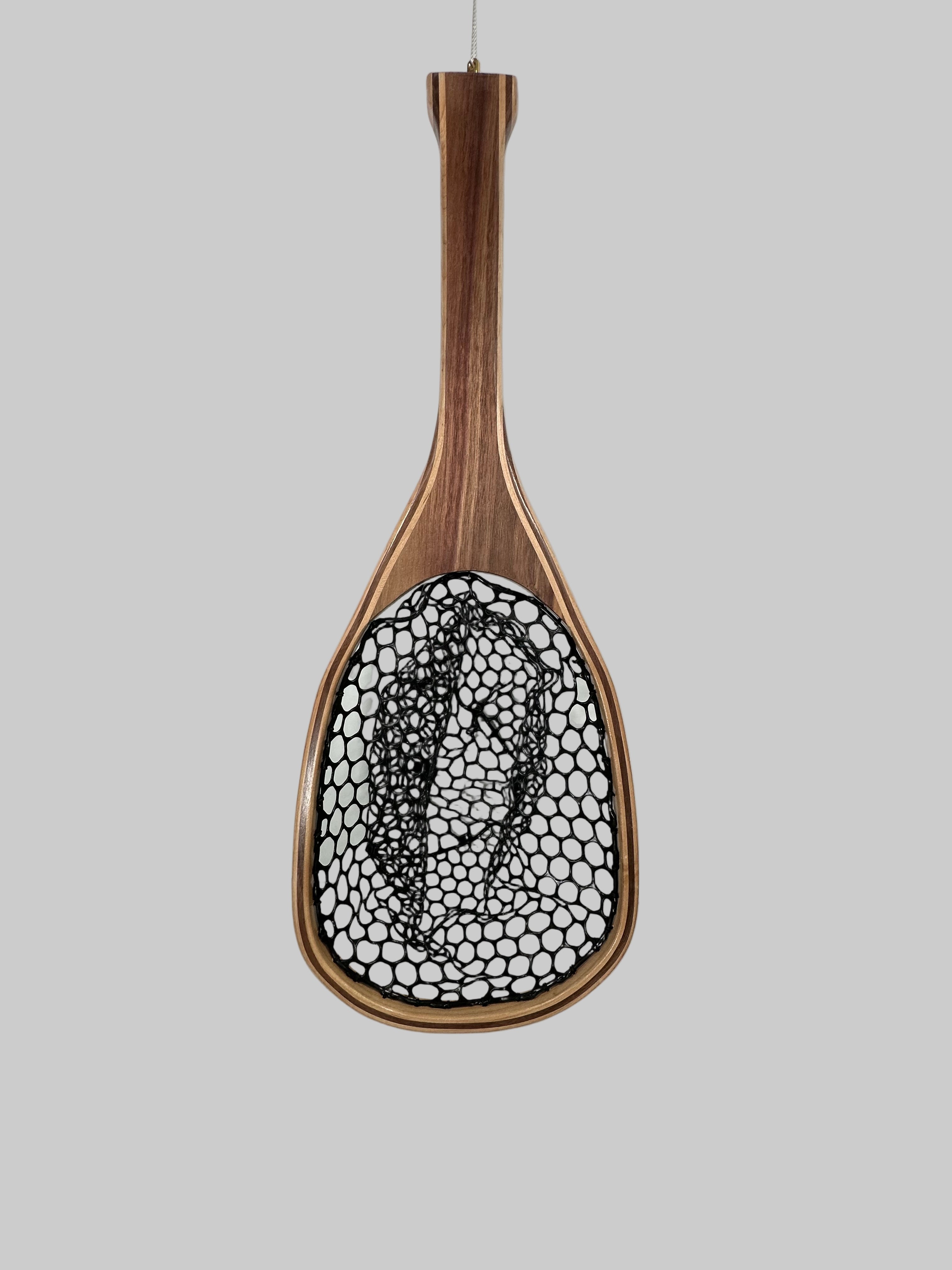Handcrafted 12" Fly Fishing Net in Walnut and Maple